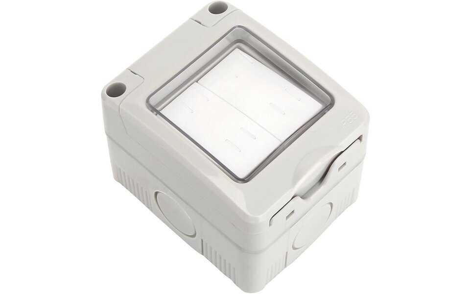 HLW LED Waterproof double two-way switch IP55 - Matte gray