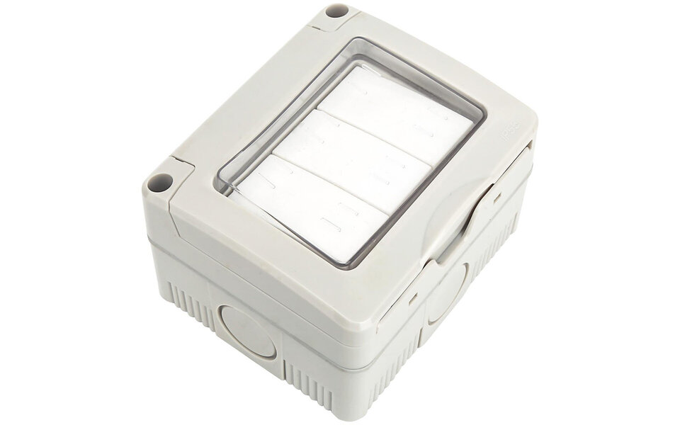 HLW LED 3-button two-way switch LED IP55 matte gray 230V HLW LED 3-button two-way switch LED IP55 matte gray 230V