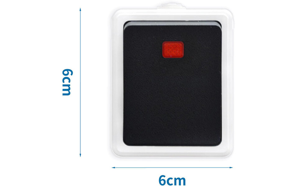 HLW LED Matte gray 1-button switch IP54 LED 230V