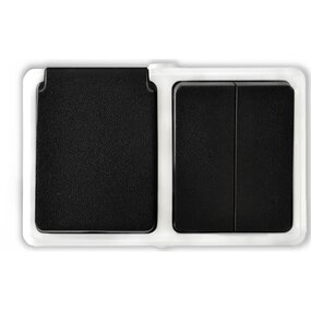 Grijs schakelmateriaal met enkel stopcontact & 2-knops wissel