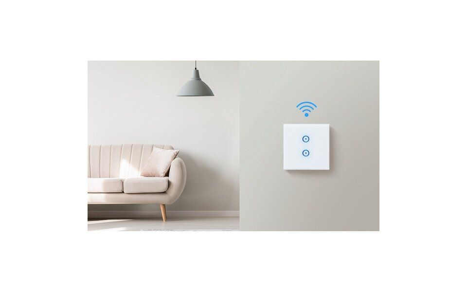 HLW LED Aigi Smarton Touchschakelaar 2‑voudig Smart WiFi