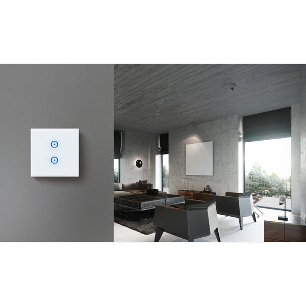 HLW LED Aigi Smarton Touchschakelaar 2‑voudig Smart WiFi HLW LED Aigi Smarton Touchschakelaar 2‑voudig Smart WiFi
