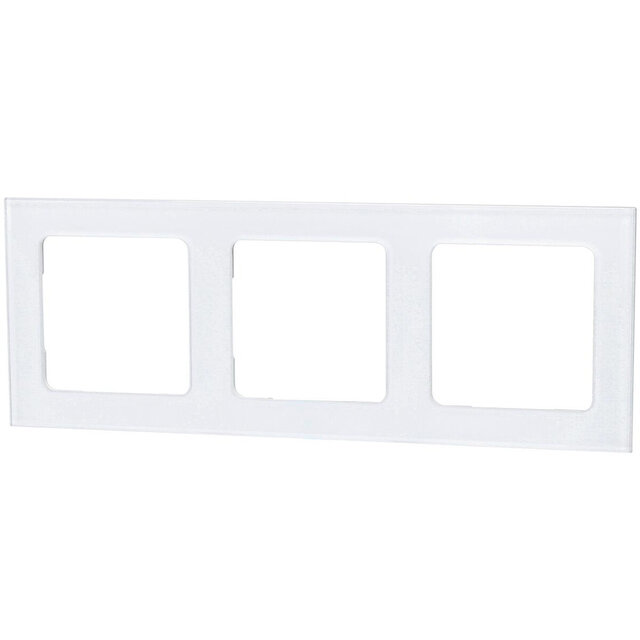 Afdekraam Aigi Jura 3‑voudig glas wit mat - voor LED LED toebehoren Afdekraam Aigi Jura 3‑voudig glas wit mat - voor LED LED toebehoren