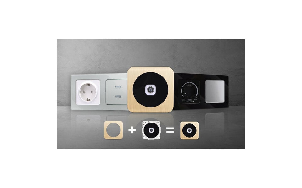 HLW LED Cover frame Aigi Jura 3-way glass white matte - for LED HLW LED Cover frame Aigi Jura 3-way glass white matte - for LED