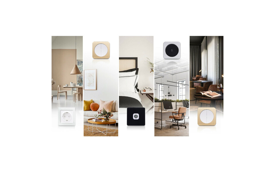 HLW LED Cover frame Aigi Jura 3-way glass white matte - for LED HLW LED Cover frame Aigi Jura 3-way glass white matte - for LED