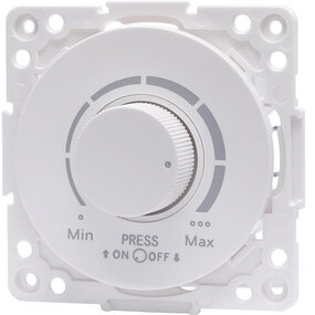 LED Dimmer Aigi Jura 3-100W Wit Mat - Druk- en Draaiknop