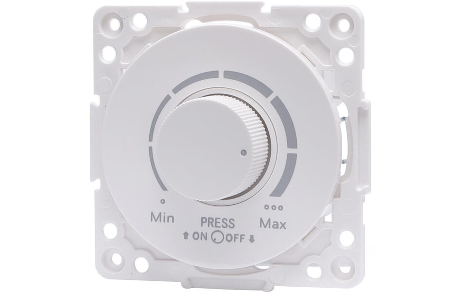 HLW LED LED Dimmer Aigi Jura 3-100W Wit Mat - Druk- en Draaiknop HLW LED LED Dimmer Aigi Jura 3-100W Wit Mat - Druk- en Draaiknop