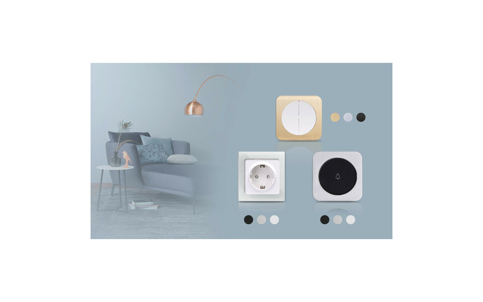 HLW LED Afdekraam Aigi Jura 2-voudig mat zwart inbouw 153x82 mm