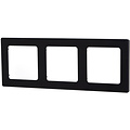 Aigi Jura 3-gang matte black plastic cover frame Aigi Jura 3-gang matte black plastic cover frame