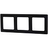 Aigi Jura 3-gang mat zwart kunststof afdekraam LED toebehoren Aigi Jura 3-gang mat zwart kunststof afdekraam LED toebehoren