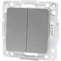 Aigi Jura 1x double silver 250V 10A two-way switch Aigi Jura 1x double silver 250V 10A two-way switch