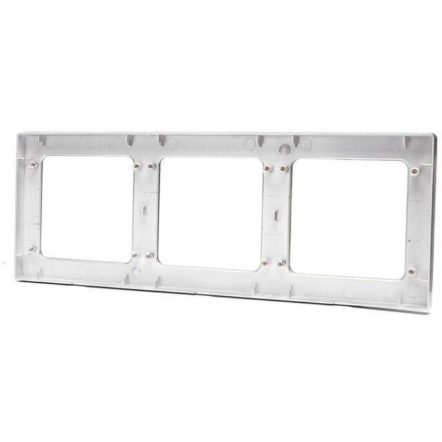 HLW LED Aigi Jura 3-gang matte silver cover frame 224x82mm HLW LED Aigi Jura 3-gang matte silver cover frame 224x82mm