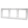 HLW LED Aigi Jura 3-gang matte silver cover frame 224x82mm HLW LED Aigi Jura 3-gang matte silver cover frame 224x82mm