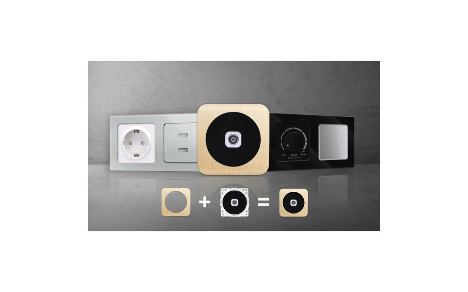 HLW LED Afdekraam Aigi Jura 3-voudig Mat Zilver 224x82mm HLW LED Afdekraam Aigi Jura 3-voudig Mat Zilver 224x82mm