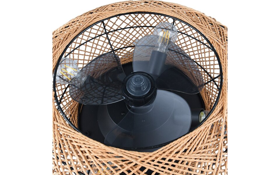 HLW LED Trion Lari LED ceiling fan 4x E27, remote control HLW LED Trion Lari LED ceiling fan 4x E27, remote control