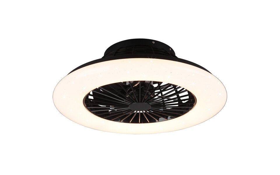 HLW LED Trion Romina dimmable LED ceiling fan matte black