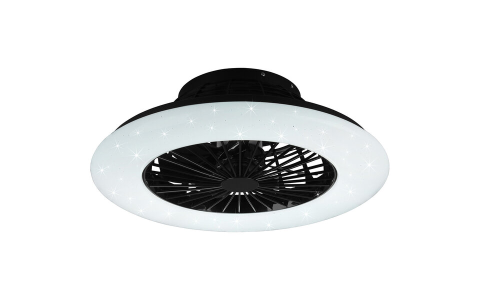 HLW LED Trion Romina dimmable LED ceiling fan matte black