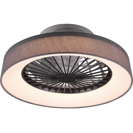 Trion Farali LED plafondventilator 30W dimbaar - mat grijs Trion Farali LED plafondventilator 30W dimbaar - mat grijs