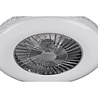 HLW LED Round LED ceiling fan light 60 cm matte chrome, dimmable