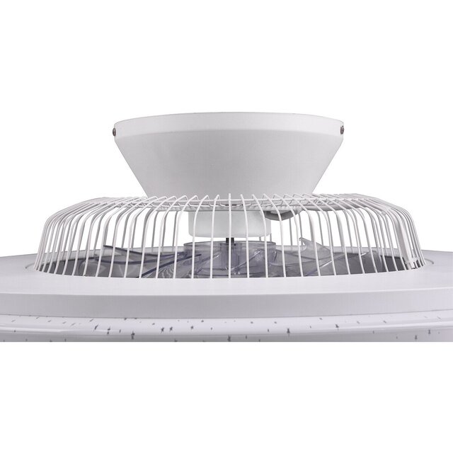 HLW LED LED plafondventilator mat chroom - 40W dimbaar, 4000lm