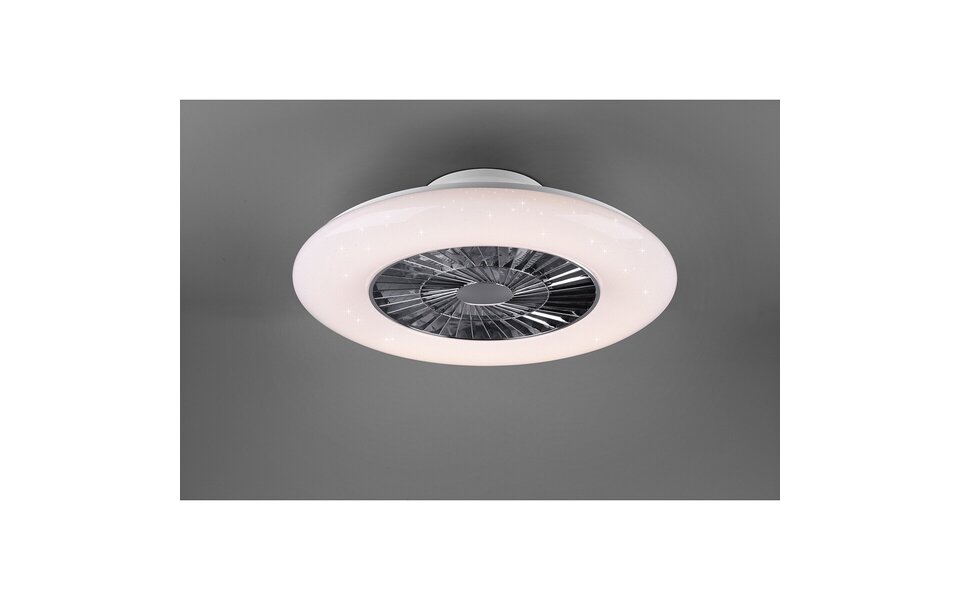 HLW LED LED ceiling fan matte chrome - 40W dimmable, 4000lm HLW LED LED ceiling fan matte chrome - 40W dimmable, 4000lm