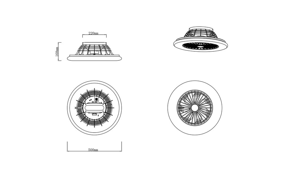 HLW LED Trion Romina 30W LED ceiling light dimmable with fan HLW LED Trion Romina 30W LED ceiling light dimmable with fan