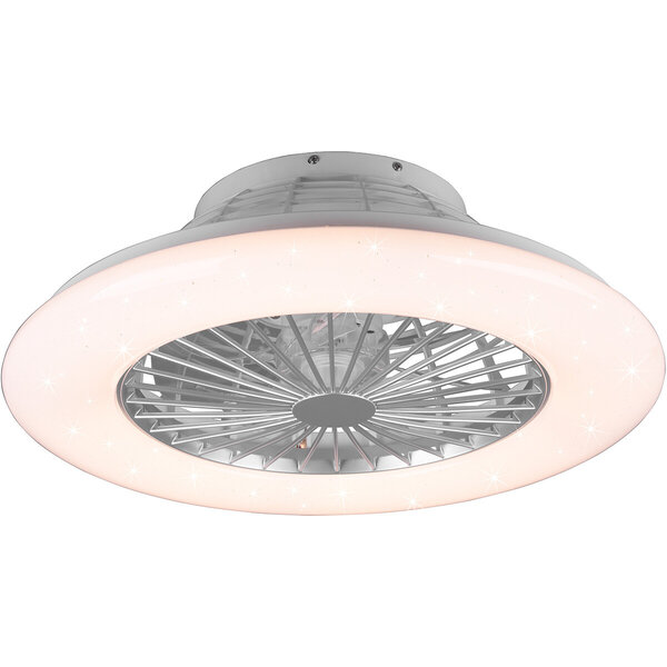 HLW LED Trion Romina LED-plafondlamp met ventilator mat titaan RGBW HLW LED Trion Romina LED-plafondlamp met ventilator mat titaan RGBW