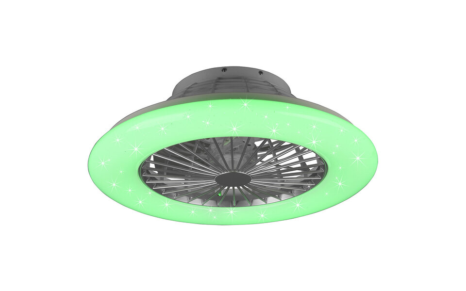 HLW LED Trion Romina LED-plafondlamp met ventilator mat titaan RGBW