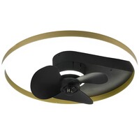 Trion Borkino LED ceiling fan 30W dimmable matte black