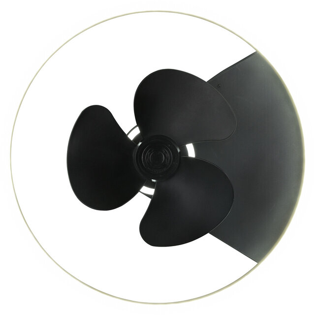 HLW LED Trion Borkino LED ceiling fan 30W dimmable matte black