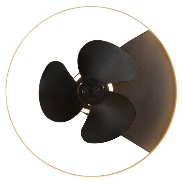 HLW LED Trion Borkino LED ceiling fan 30W dimmable matte black