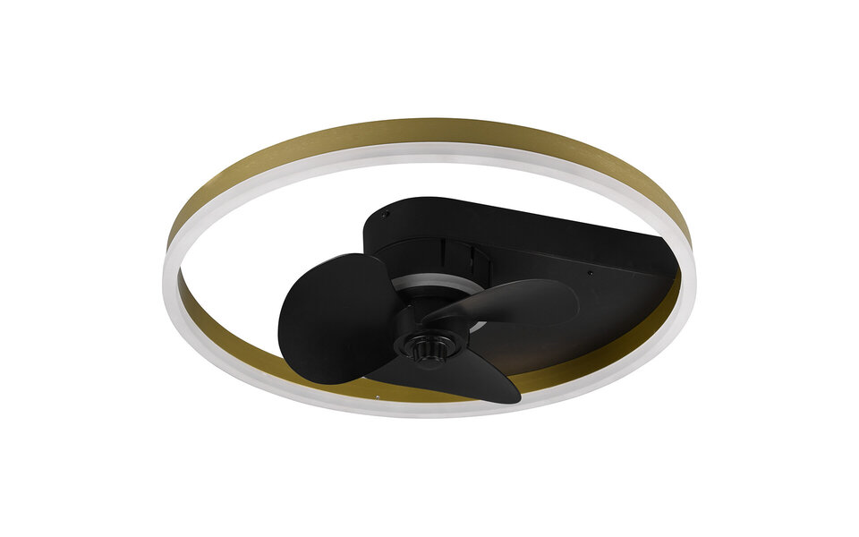 HLW LED Trion Borkino LED ceiling fan 30W dimmable matte black