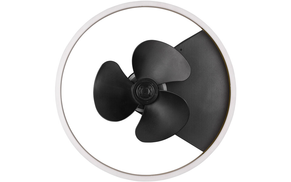 HLW LED Trion Borkino LED plafondventilator 30W dimbaar mat zwart