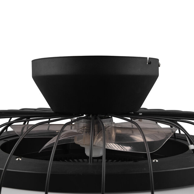 HLW LED Dimmable 30W LED ceiling fan - matte black, WiZ