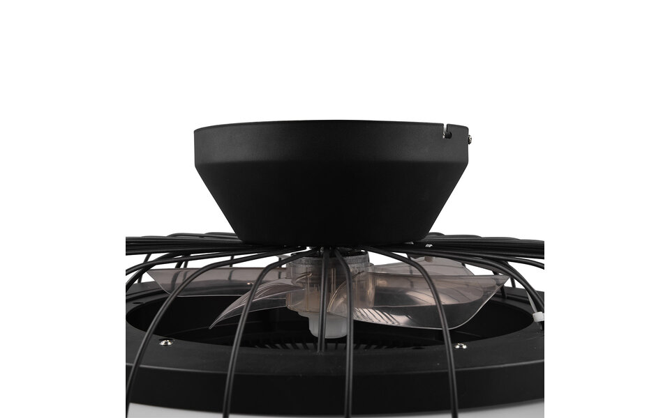 HLW LED Dimmable 30W LED ceiling fan - matte black, WiZ