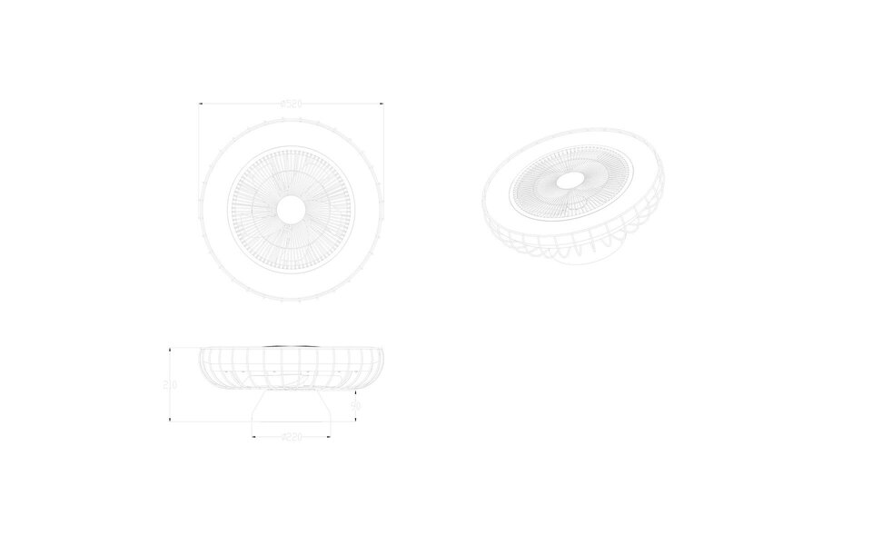HLW LED Dimbare 30W LED plafondventilator - mat zwart, WiZ HLW LED Dimbare 30W LED plafondventilator - mat zwart, WiZ