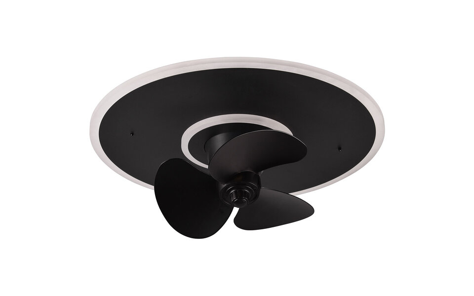 HLW LED Trion Bryan LED plafondventilator mat zwart 30W dimbaar