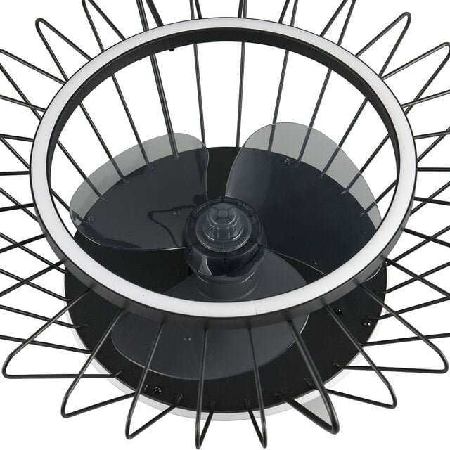 HLW LED Trion Karla 30W dimmable LED ceiling fan black