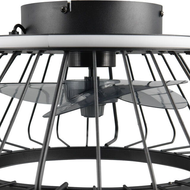 HLW LED Trion Karla 30W dimmable LED ceiling fan black