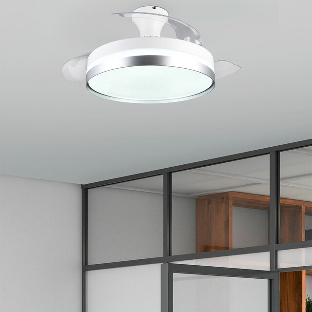 ronde dimbare LED plafondlamp met ventilator Ø1000 mm 35W 4050 lm instelbare kleurtemperatuur