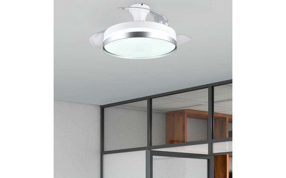 HLW LED Trion Berga LED plafondlamp met ventilator Ø1000, dimbaar
