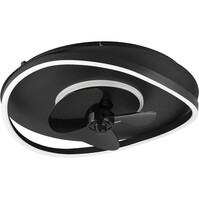 Trion Sorti 30W LED ceiling fan matte black dimmable Trion Sorti 30W LED ceiling fan matte black dimmable