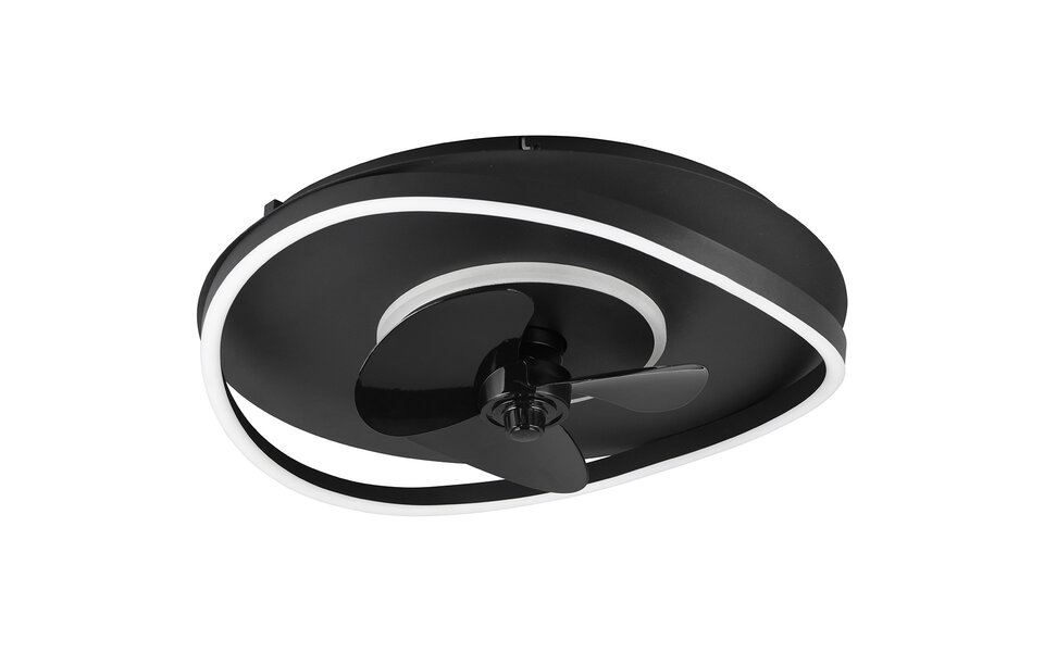HLW LED Trion Sorti 30W LED ceiling fan matte black dimmable