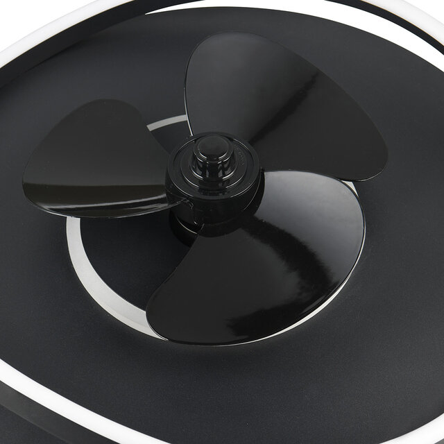 HLW LED Trion Sorti 30W LED ceiling fan matte black dimmable