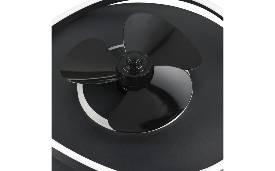 HLW LED Trion Sorti 30W LED plafondventilator mat zwart dimbaar