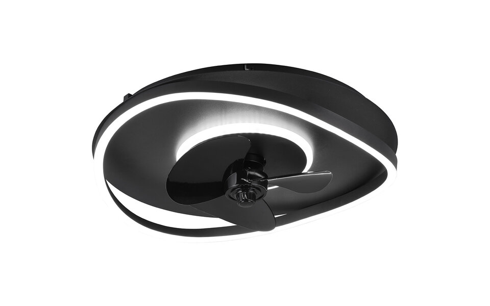 HLW LED Trion Sorti 30W LED ceiling fan matte black dimmable