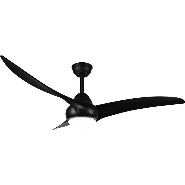 HLW LED Trion Alasin LED ceiling fan Ø115 cm black, dimmable