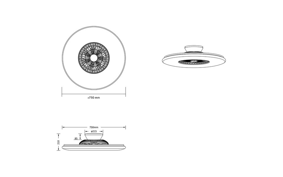 HLW LED LED Ceiling Fan 60W 5000lm - Dimmable 3000–6500K HLW LED LED Ceiling Fan 60W 5000lm - Dimmable 3000–6500K