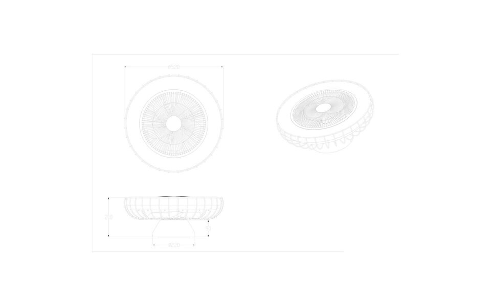 HLW LED Trion Ford LED plafondventilator 30W – dimbaar & WiZ