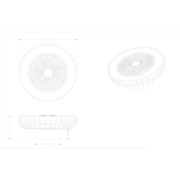 HLW LED Trion Ford LED plafondventilator 30W – dimbaar & WiZ